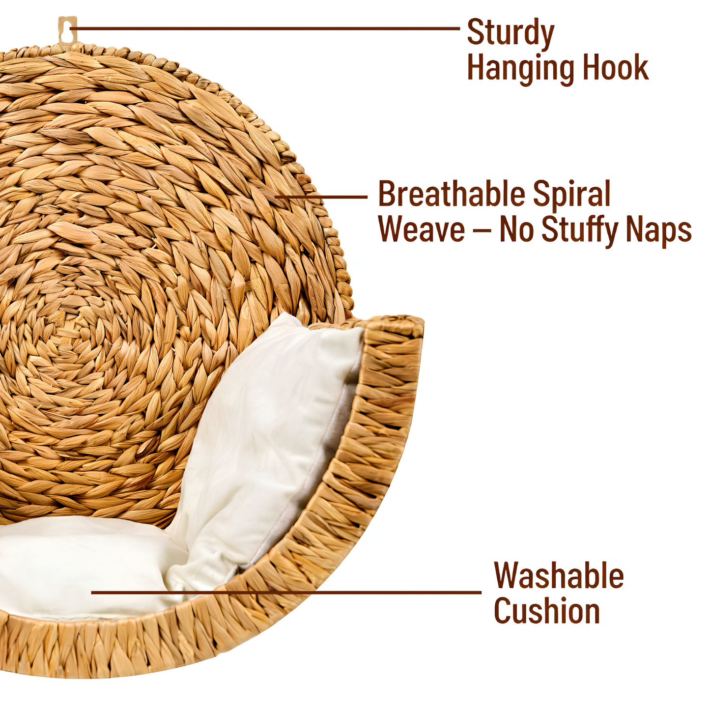 PurrPerch™ Handwoven Cat Bed
